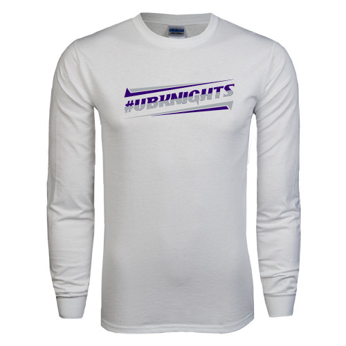  White Long Sleeve T Shirt - UB Knights