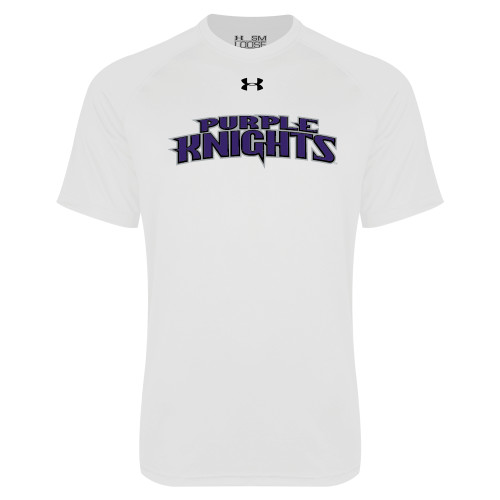  Under Armour White Tech Tee - Purple Knights