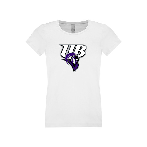 Next Level Girls White Fashion Fit T Shirt - Primary Mark