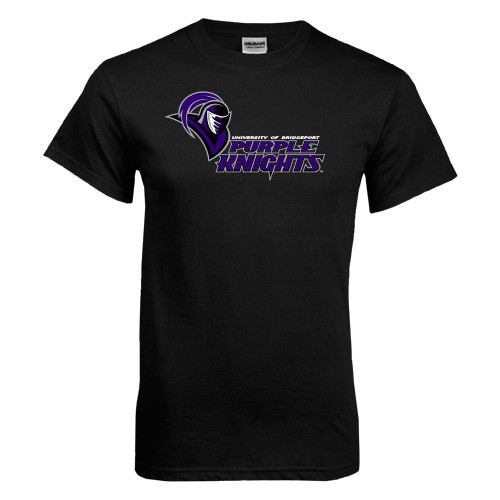  Black T Shirt - Purple Knights Stacked w/ Knight Head