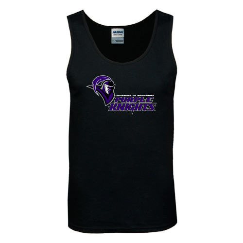  Black Tank Top - Purple Knights Stacked w/ Knight Head