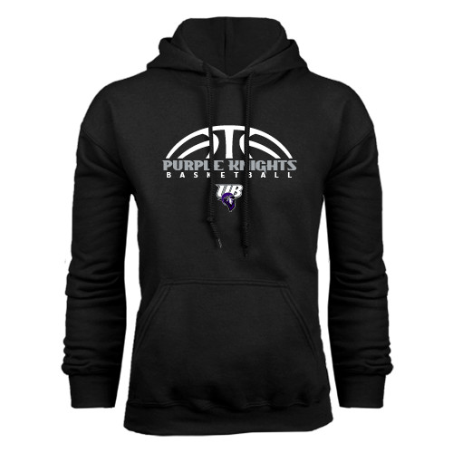  Black Fleece Hoodie - Basketball Half Ball Design