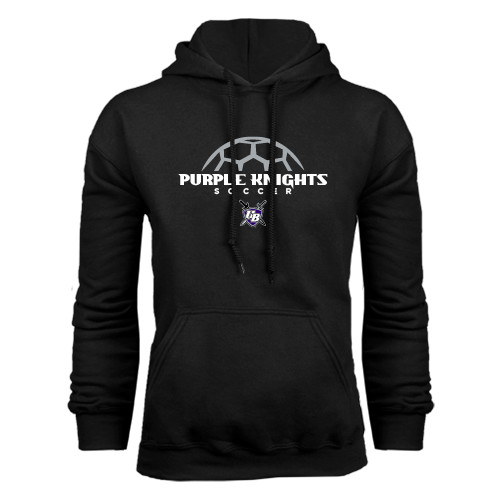  Black Fleece Hoodie - Soccer Half Ball Design
