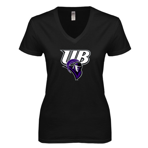  Next Level Womens Black Ideal V Tee - Primary Mark