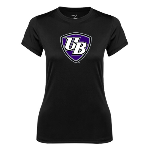  Womens Black Performance Tee - UB Shield