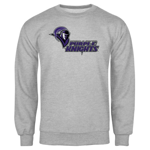  Grey Fleece Crew - Purple Knights Stacked w/ Knight Head