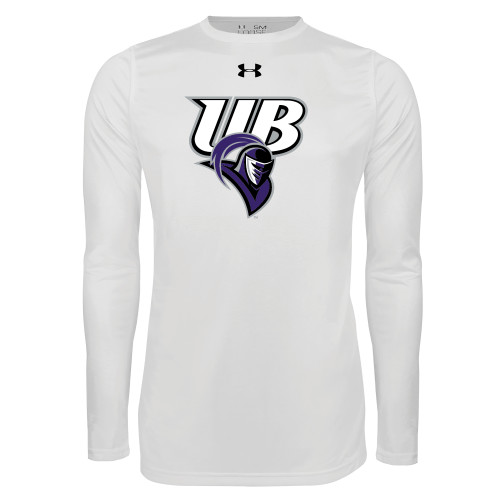  Under Armour White Long Sleeve Tech Tee - Primary Mark
