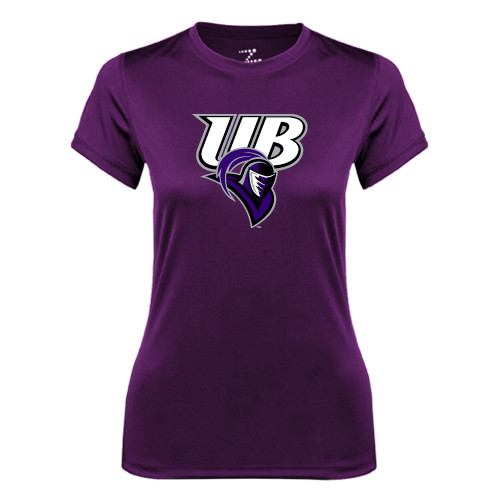  Womens Purple Performance Tee - Primary Mark