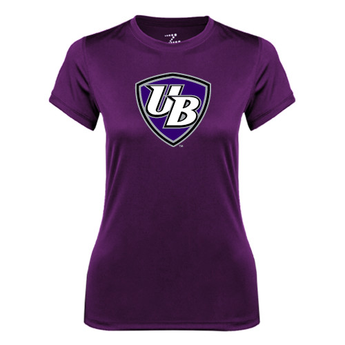  Womens Purple Performance Tee - UB Shield