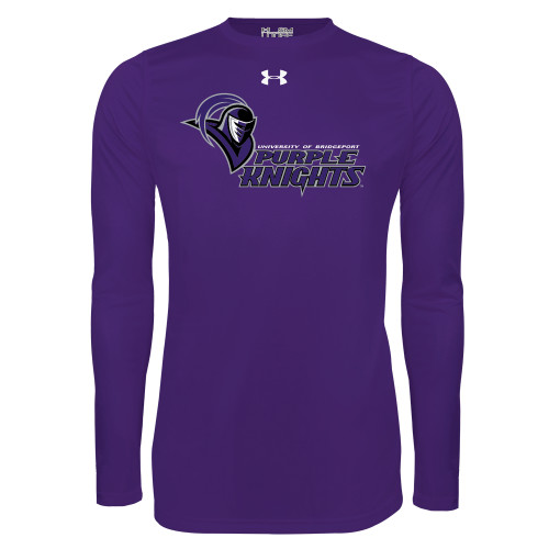  Under Armour Purple Long Sleeve Tech Tee - Purple Knights Stacked w/ Knight Head