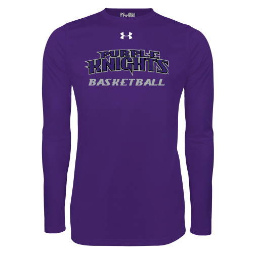  Under Armour Purple Long Sleeve Tech Tee - Basketball
