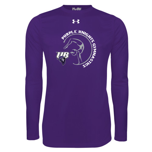  Under Armour Purple Long Sleeve Tech Tee - Gymnastics Circle Design