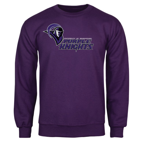  Purple Fleece Crew - Purple Knights Stacked w/ Knight Head