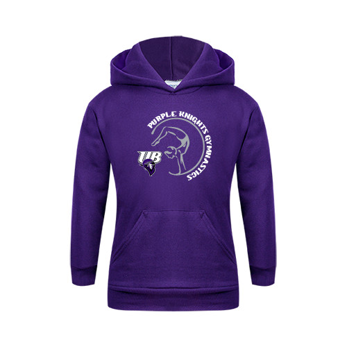  Youth Purple Fleece Hoodie - Gymnastics Circle Design