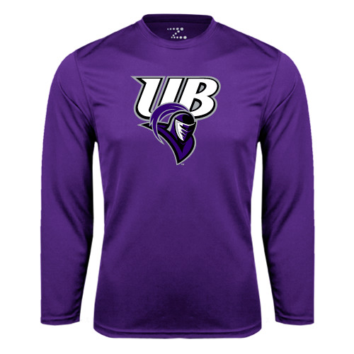 Purple Performance Long Sleeve Shirt - Primary Mark