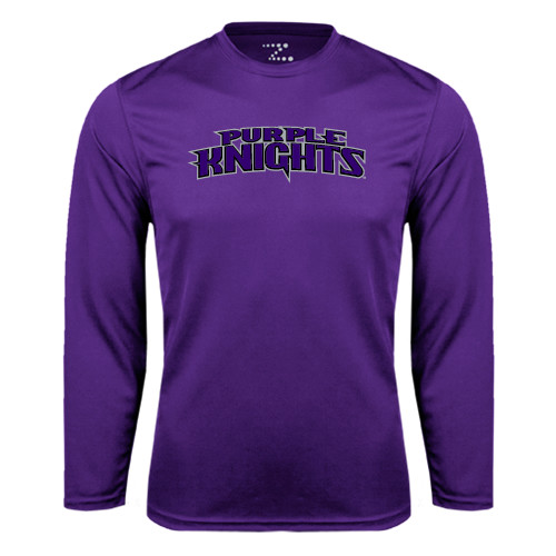  Purple Performance Long Sleeve Shirt - Purple Knights