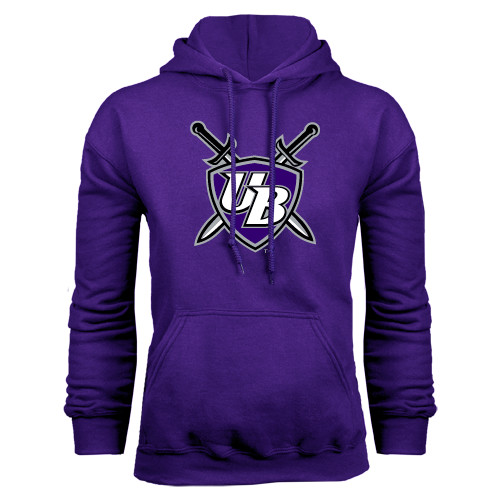  Purple Fleece Hoodie - UB Shield w/ Swords