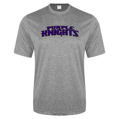  Grey Heather Performance Contender Tee - Purple Knights