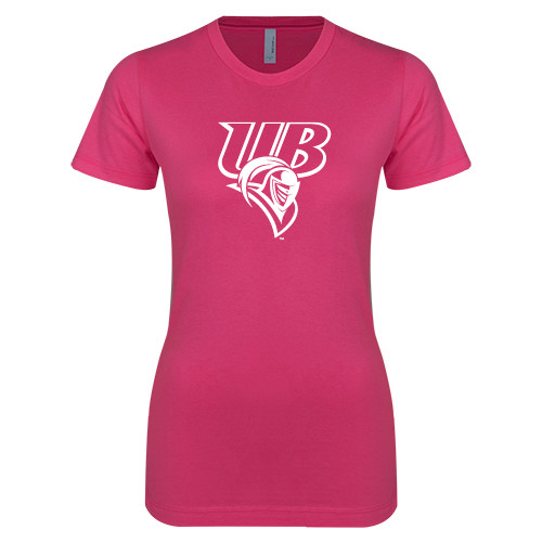  Next Level Womens Fuchsia Boyfriend Tee - Primary Mark
