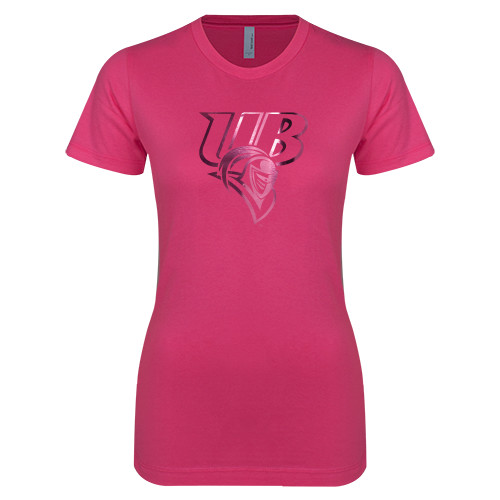  Next Level Womens Fuchsia Boyfriend Tee - Primary Mark