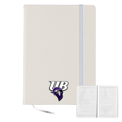  5x7 White Hard Cover Journal - Primary Mark