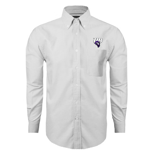  White Oxford Long Sleeve Shirt - Primary Mark