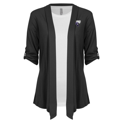 Womens Grey Drape Front Cardigan Sweater - Primary Mark