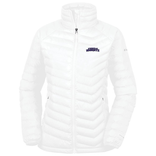  Columbia Womens White Powder Lite Jacket - Purple Knights