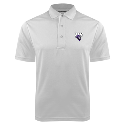  White Dry Mesh Polo - Primary Mark