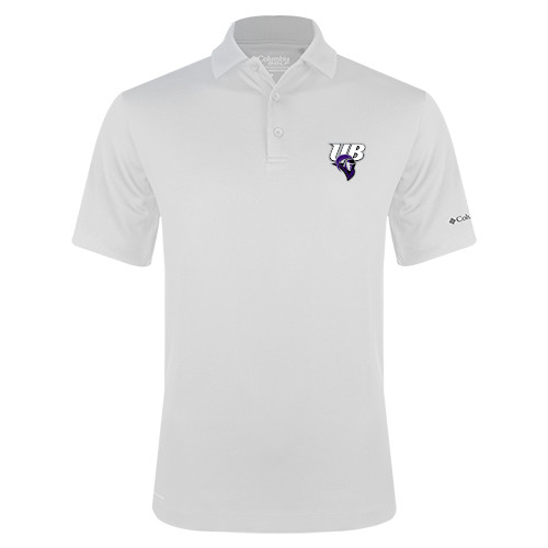  Columbia White Omni Wick Drive Polo - Primary Mark