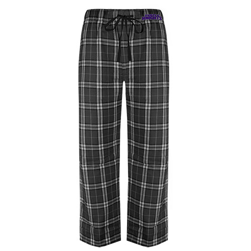  Black/Grey Flannel Pajama Pant - Purple Knights