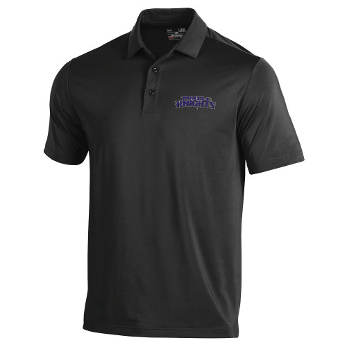  Under Armour Black Performance Polo - Purple Knights