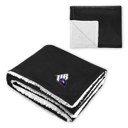  Super Soft Luxurious Black Sherpa Throw Blanket - Primary Mark