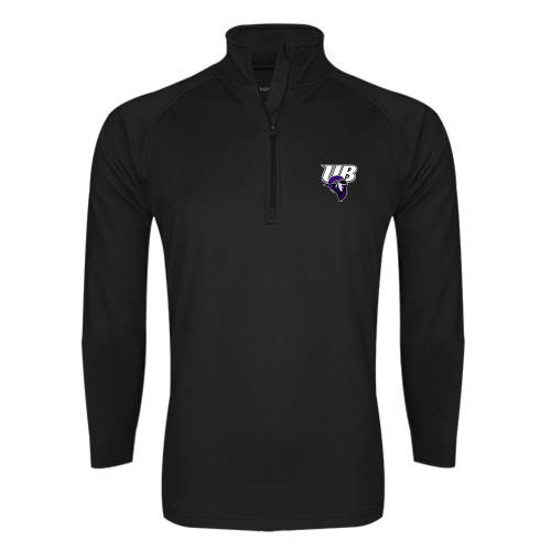  Sport Tek Black Sport Wick Stretch 1/2 Zip Pullover - Primary Mark