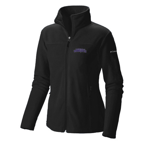  Columbia Womens Full Zip Black Fleece Jacket - Purple Knights