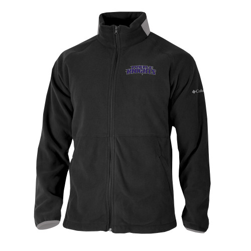  Columbia Black Everest Ridge Fleece Full Zip Jacket - Purple Knights