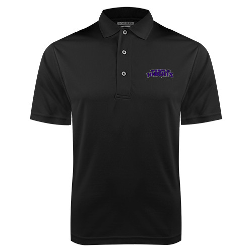  Black Dry Mesh Polo - Purple Knights