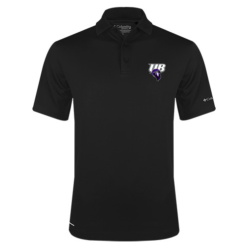  Columbia Black Omni Wick Drive Polo - Primary Mark