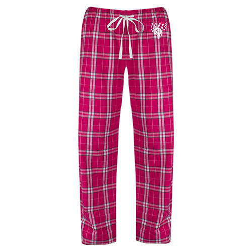  Womens Dark Fuchsia/White Flannel Pajama Pant - Primary Mark