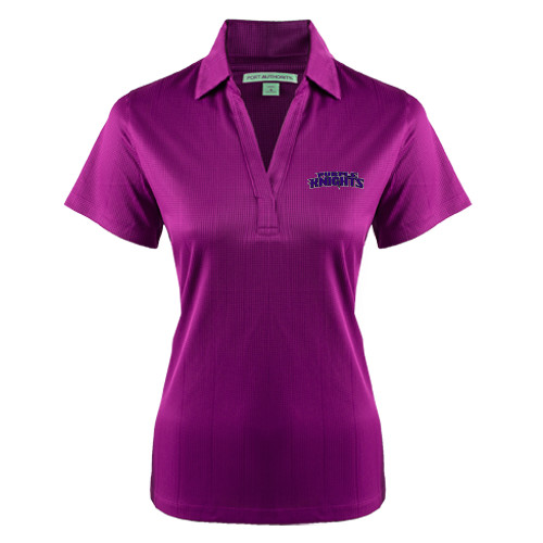  Womens Purple Performance Fine Jacquard Polo - Purple Knights