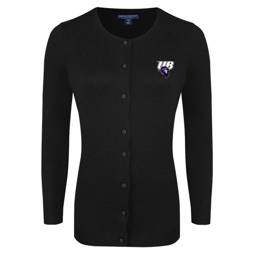  Womens Black Cardigan Sweater - Primary Mark
