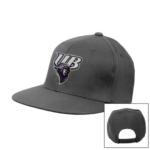  Charcoal Flat Bill Snapback Hat - Primary Mark
