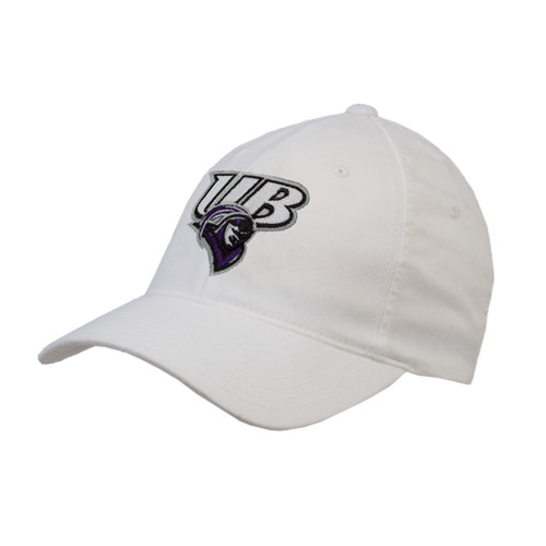  White Flexfit Structured Low Profile Hat - Primary Mark