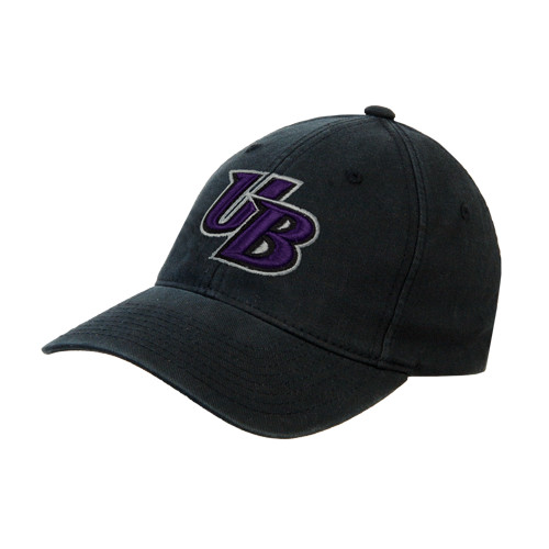  Black Flexfit Structured Low Profile Hat - Interlocking UB