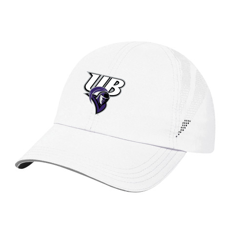  Womens White Performance Cap - Primary Mark
