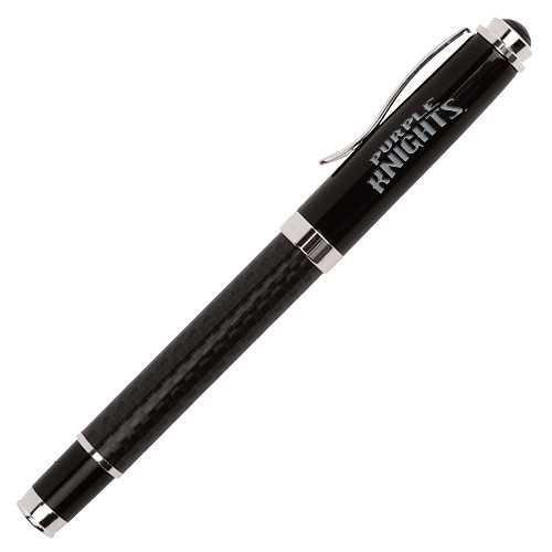  Luna Black Rollerball Pen - Purple Knights Engraved