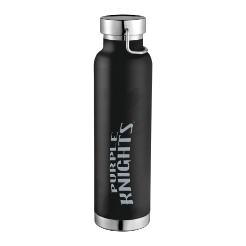  Thor Copper Vacuum Insulated Black Bottle 22oz - Purple Knights Engraved