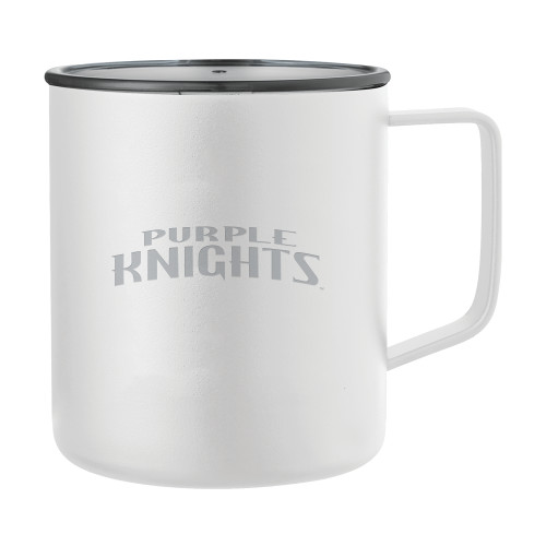  Rover Camp Vacuum Insulated White Mug 14oz - Purple Knights Engraved