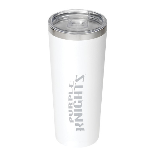  Thor Vacuum Insulated White Tumbler 22oz - Purple Knights Engraved