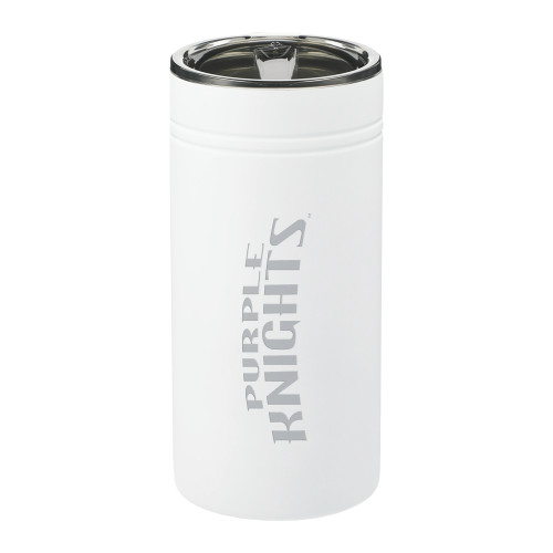  Sherpa Vacuum White Tumbler & Insulator 12oz - Purple Knights Engraved